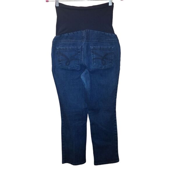 Indigo Blue Maternity Jeans Full Panel Petite Medium - Picture 2 of 7
